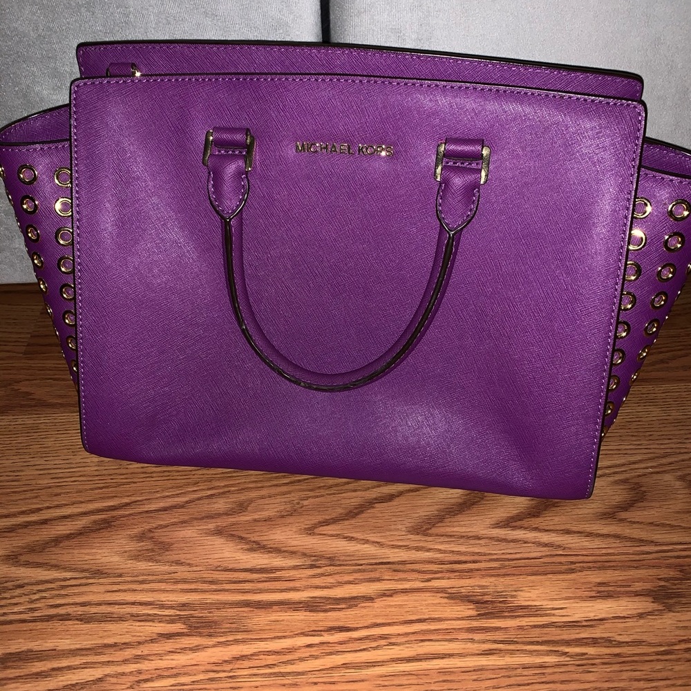 Purple & Gold Michael Kors Purse
